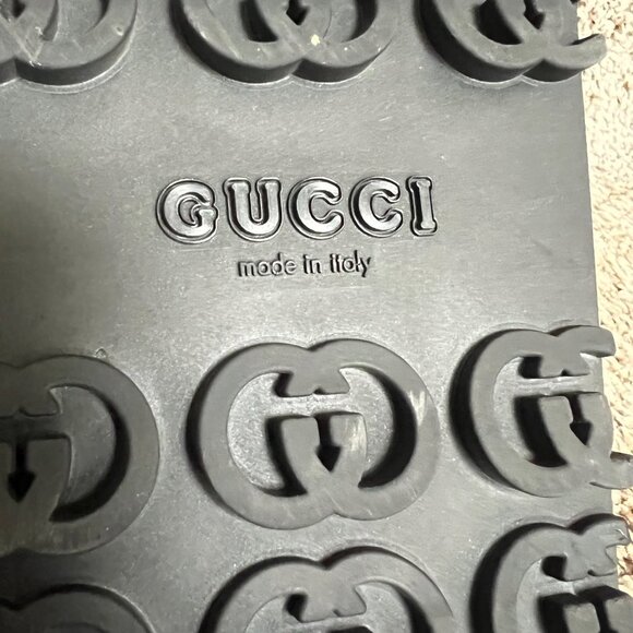 Gucci Men\'s GG Interlocking Colorblock Pattern Rubber Platform Slides main image 12